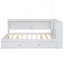 Lit de jour en bois avec tablettes de rangement-164672938