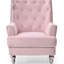 Charmant fauteuil traditionnel à accoudoirs ronds