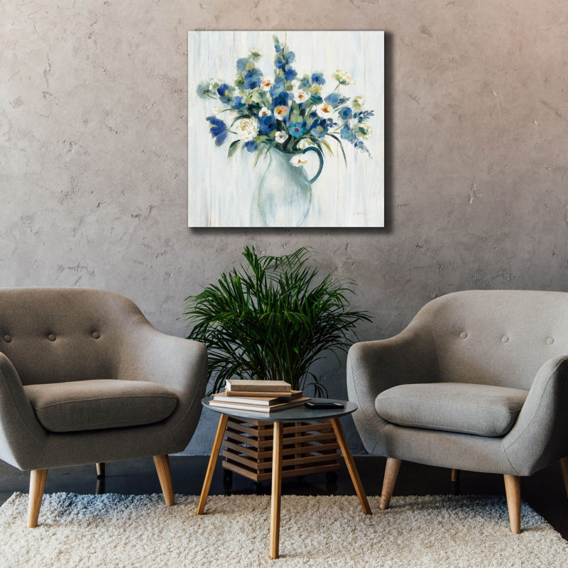  «Coastal Bouquet Light» par Silvia Vassileva, art mural sur toile, 37 po x 37 po