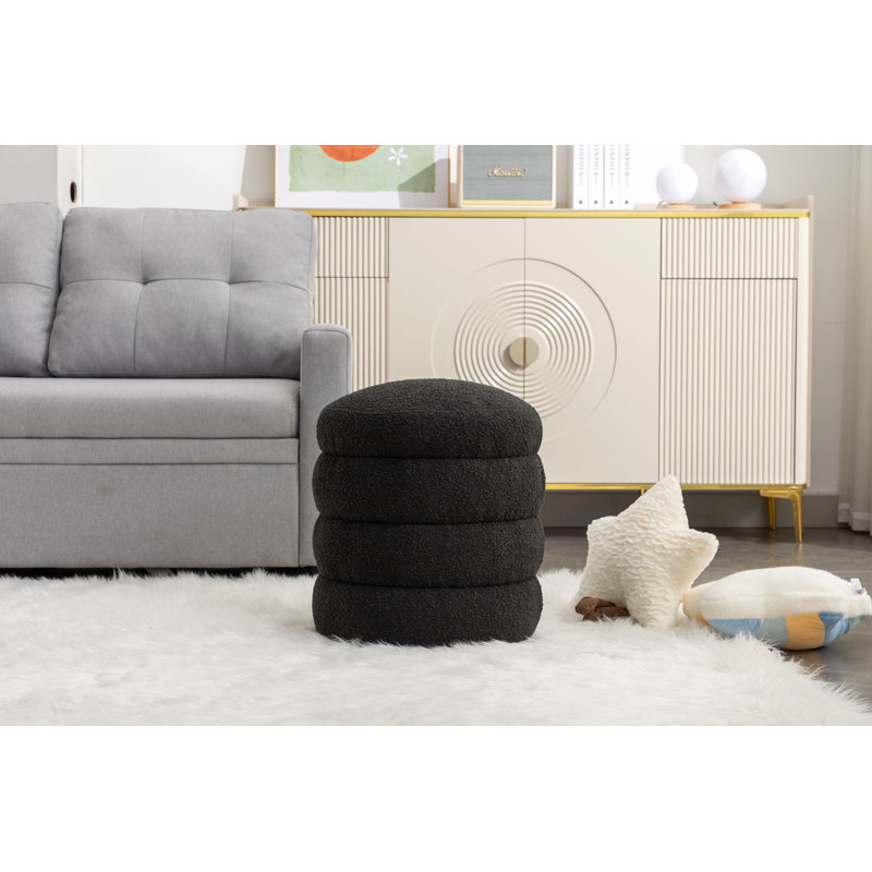 Tabouret d'appoint Slaten, Noir