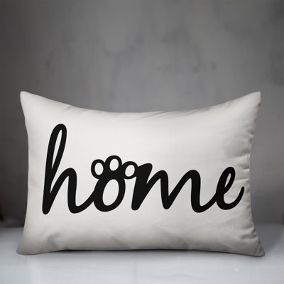  Home Paw Print Lumbar Pillow
