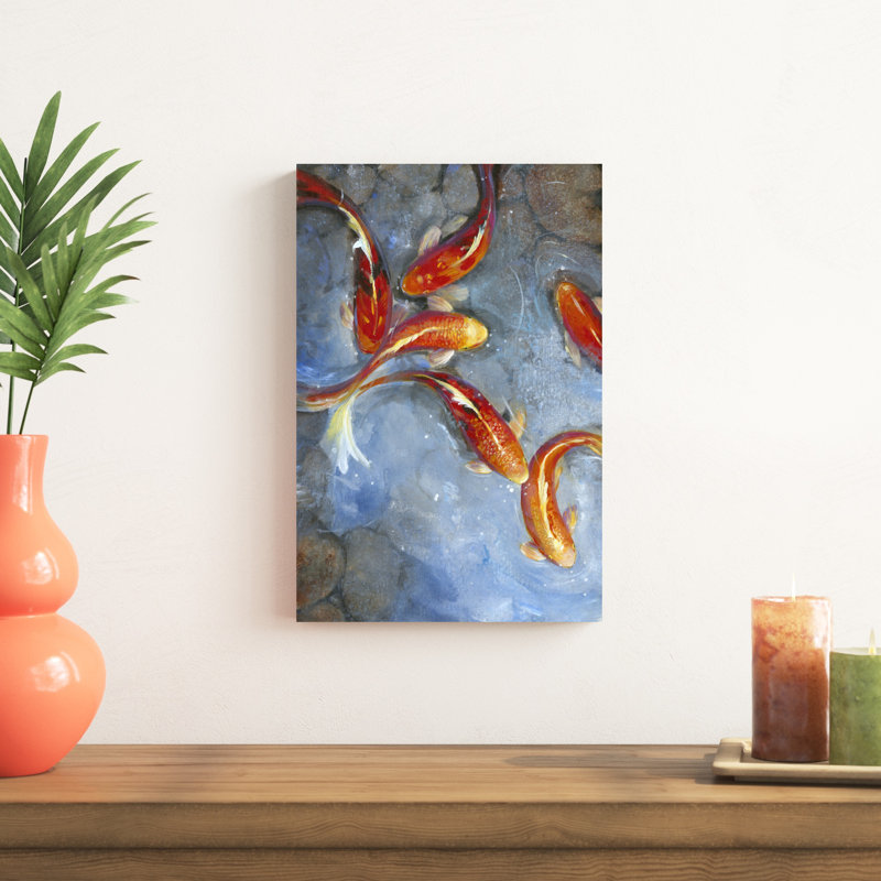 Gracieux Koi II, H 18 po x l 12 po x P 1,25 po