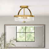 Willbanks Glass Semi Flush Mount