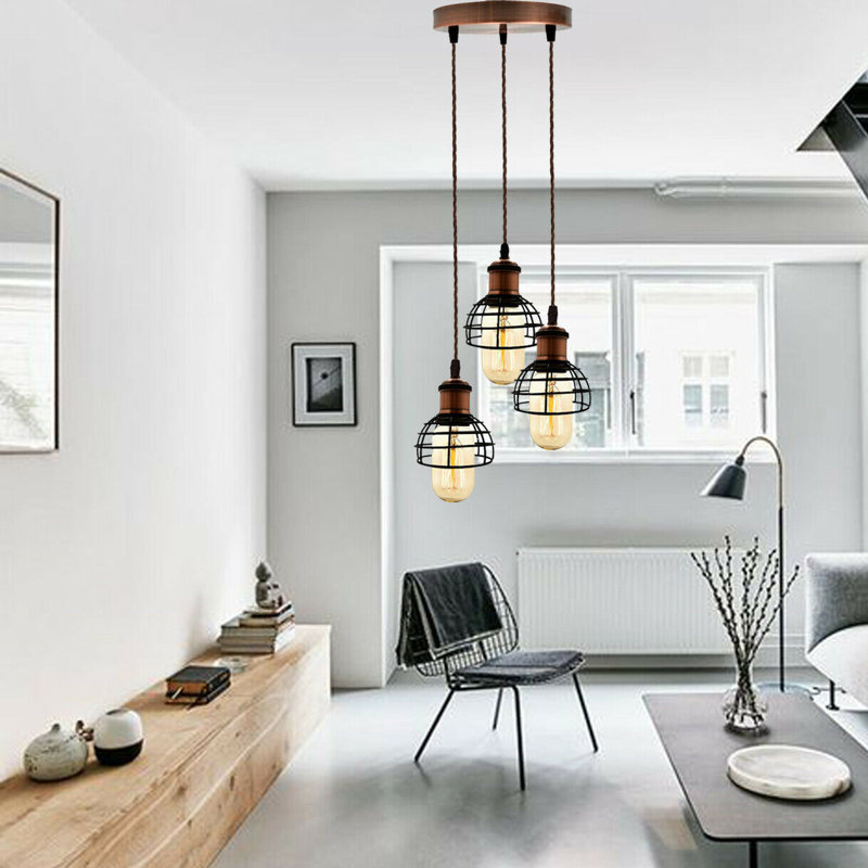 Rossville 3 - Light Black Bulb Pendant