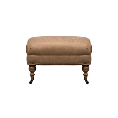 Corrine Ottoman in Linden Chcolate