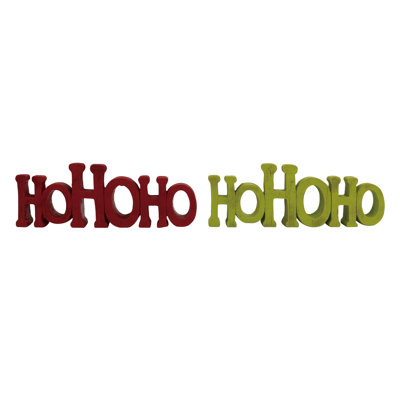 Ensemble de 2 plaques de table autoportantes en résine HoHoHo - Décoration de Noël festive rouge-verte pour l'intérieur, parfaite pour la décoration des Fêtes, les cadeaux et les cadeaux d'hôtesses - Ajoutez de la joie à votre maison cette saison!