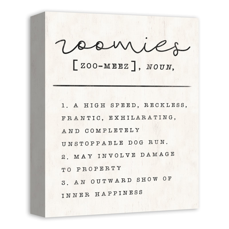 Zoomies, impression sur toile sans cadre