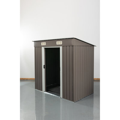 Outdoor 6Ft X 4Ft Metal Shed - Galvanized Iron Structure, To Harsh Conditions & With Strong Construction, Protected Panels