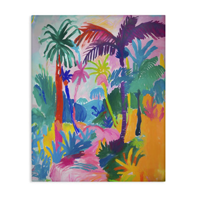 «Bold Palm Paradise», art mural sur toile par Ramona Murdock