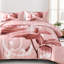 Ensemble de literie 3 pièces réversible rose en microfibre toutes saisons-122494924-122494926