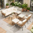 Ensemble de conversation de jardin 8 pièces Boho