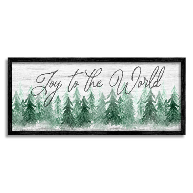 «Joy to the World Pine Trees» par Natalie Carpentieri - impression sur bois, H 10 po x l 24 po x P 1,5 po
