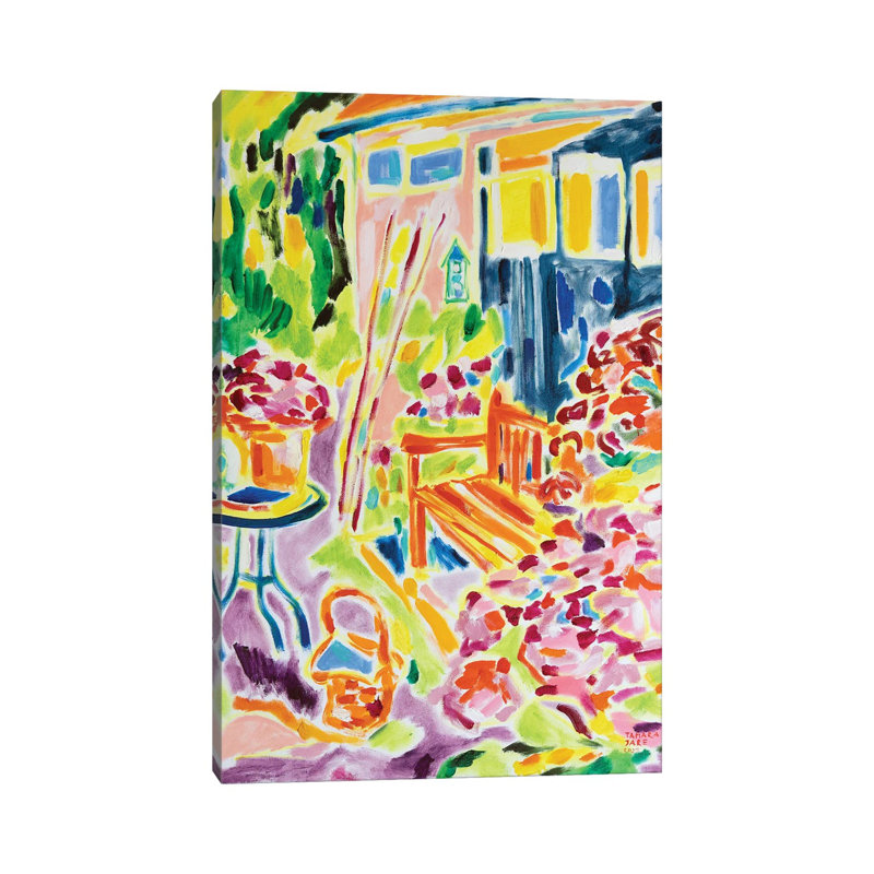 Dans le jardin - reproduction d'art murale encadrée, Toile tendue, H 18 po x l 12 po, Ne s’applique pas