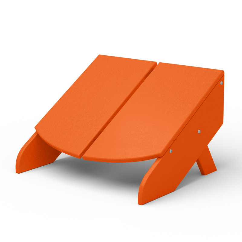 Repose-pieds moderne en poly, Orange
