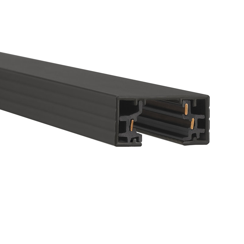 Section de rail H 120 V à circuit unique, Noir, H 0,75 po x l 94,25 po x P 1,375 po, Halo