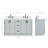 Ariel Kelly 60 Inch Double Rectangular Sink Bathroom Vanity With Carrara Quartz Countertop-105988744