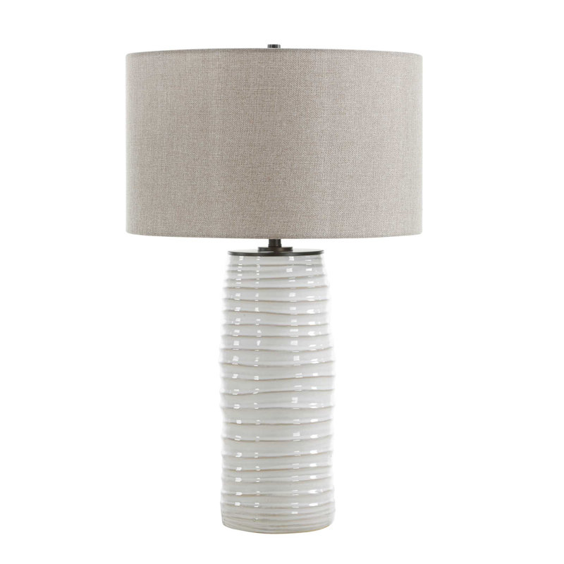 Uttermost Barat White Ceramic Table Lamp