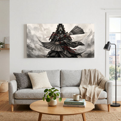 Samurai Warrior Canvas Wall Art Oil Painting Print Set Of 1