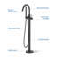 Robinet de baignoire circulaire à poignée simple-65166443