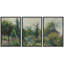 " Garden Bloom Lush Floral Landscape Vibrant Flower Illustration Modern Decor Relax Calm Chic " 3 - Pieces-98697249-98697246