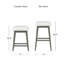 Tabouret pivotant carré en bois et à hauteur réglable Dorreen-1693579358-1693579347