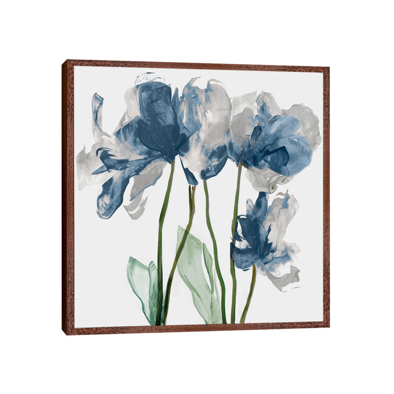 Blue Floral Radiance I by Asia Jensen - Gallery-Wrapped Canvas Giclée on Canvas, 45.72 cm H x 45.72 cm W  x  4.445 cm D