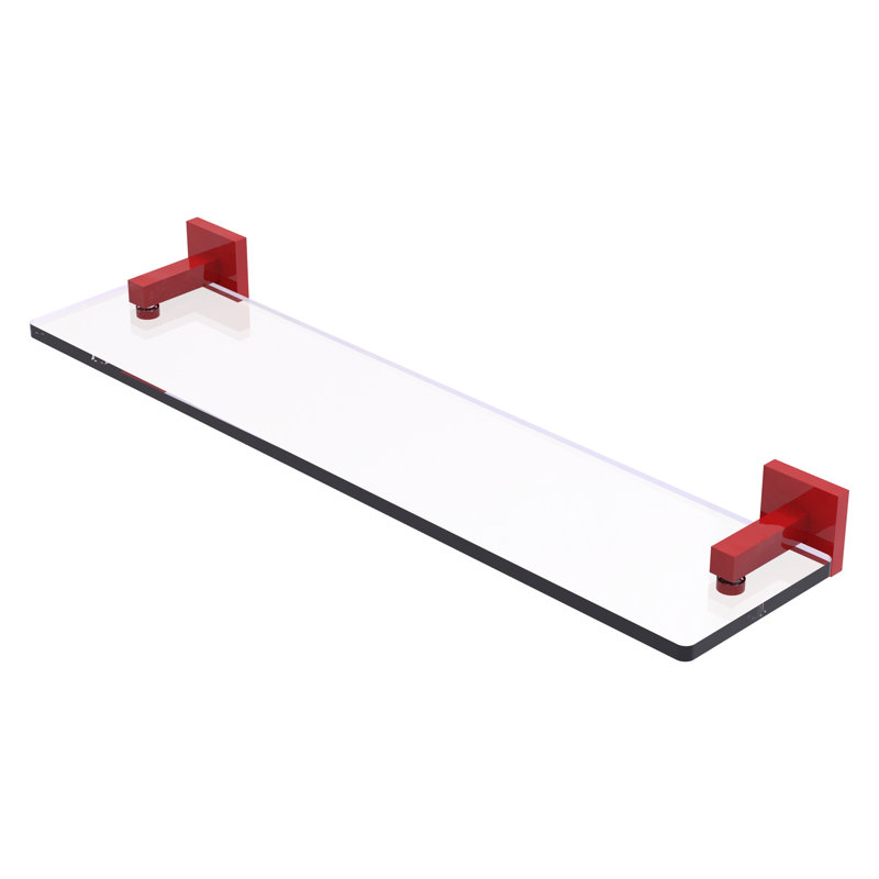 Tablette de meuble-lavabo en verre avec bords biseautés Montero Collection Montero, H 2 po x l 22 po x P 5,7 po