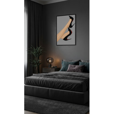 Velvet Ascent Framed Canvas Wall Art by Kasian Art Studio - Black Frame