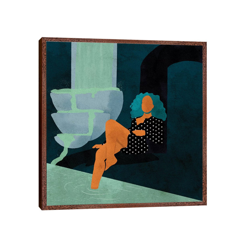 Tessa by Reyna Noriega - Print on Canvas, Brown Framed, 45.72 cm H x 45.72 cm W