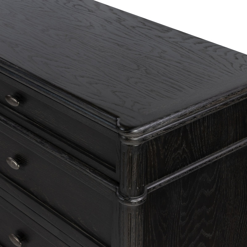 Toulouse 6 - Drawer Dresser, Distressed Black