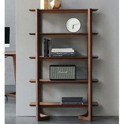 Scandinavian Simple Solid Wood Floor-To-Ceiling Bookshelves