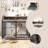 Large Dog Crate With Lockable Wheels-961337443