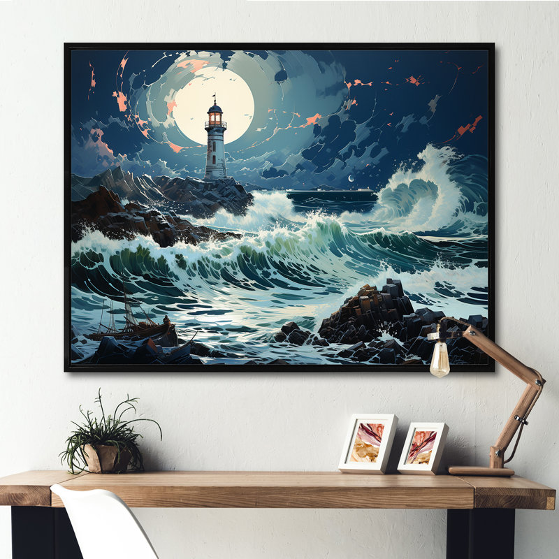«Brittanys Rugged Coast I», reproduction sur toile, Cadre flottant noir, H 24 po x l 32 po x P 1 po