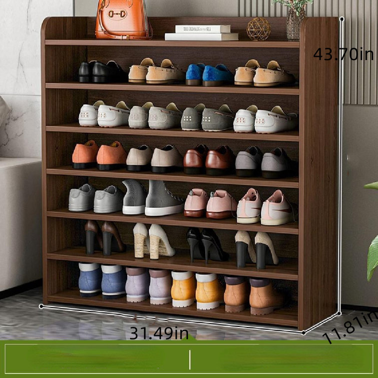 Modern Wood 50 Pairs Storage Organizer Home Wooden Furniture Shoes