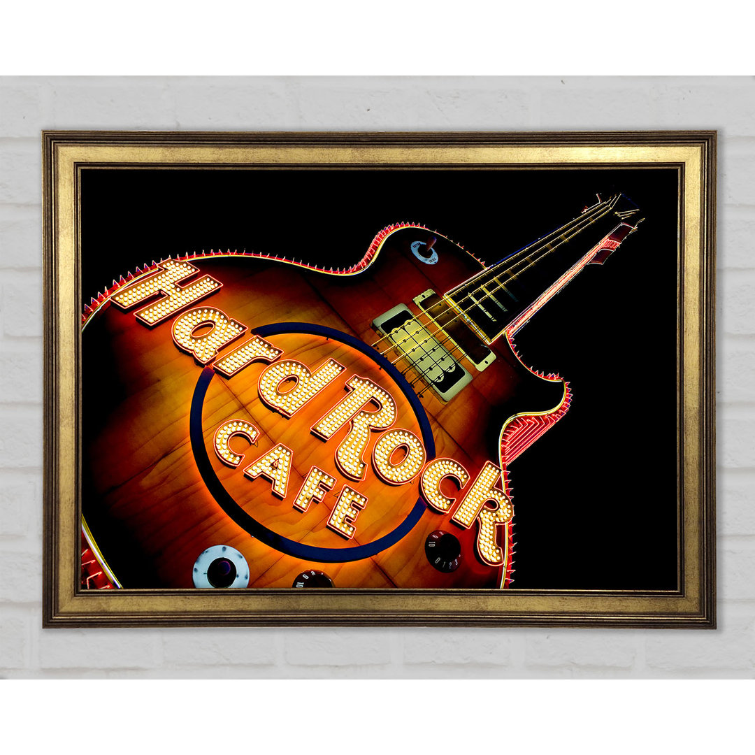 Hard Rock Cafe Gitarre - Einzelner Bilderrahmen Kunstdrucke