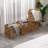 Foldable Handwoven Water Hyacinth Storage Baskets Wicker Cube Baskets Rectangular Laundry Organizer Totes,Set Of 4 Pcs.