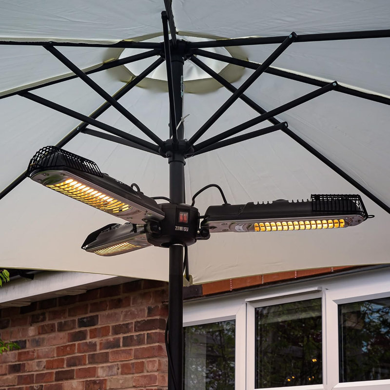 Chauffe-terrasse électrique en acier inoxydable 1500w