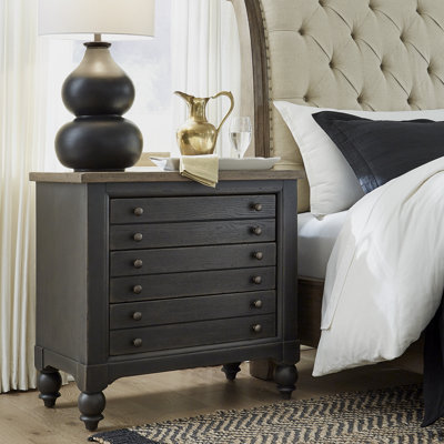 Aisja 3 Drawer Nightstand w/ Charging Station
