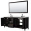 Ensemble de meuble-lavabo double 80 po avec dessus en quartz et miroir Daria-100481640-100481641-100501962