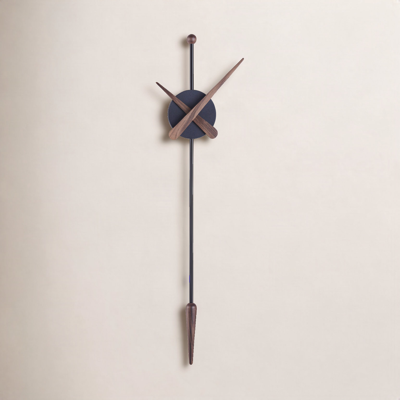 11" Wall Clock, Black Walnut