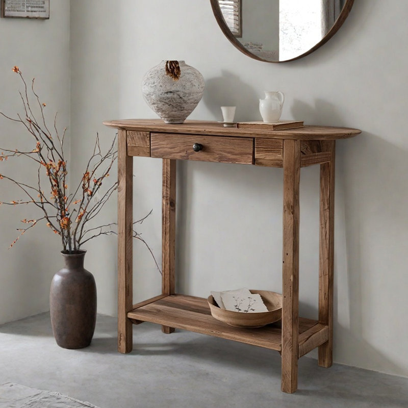 American Country Style Solid Wood Console Table