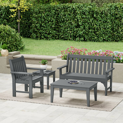 Poly Garden Chair 4-Piece Porch Set