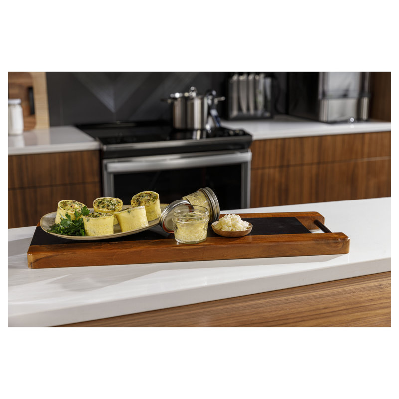 GE Profile ENERGY STAR® 30" Smart Slide-In Fingerprint Resistant Front-Control Induction and Convection Range with No Preheat Air Fry