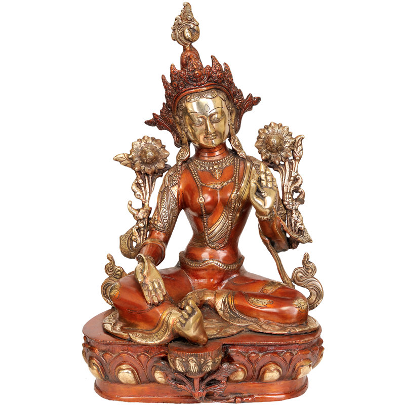Bouddha tibétain, déesse du sauveur, Tara verte