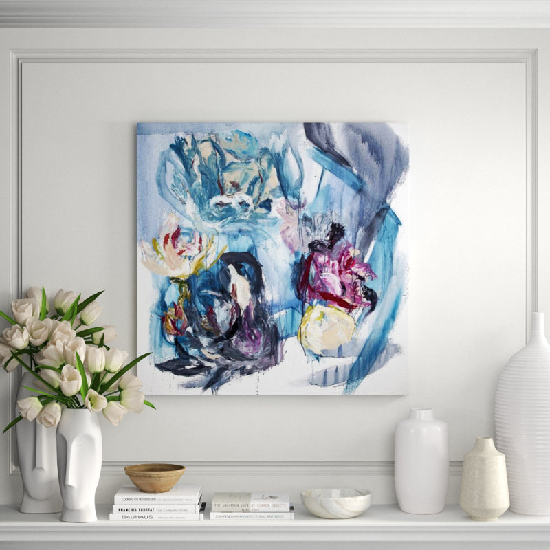 Frisco Waters Painting by Mia Malcolm Studio, Image Brush Gel, 36" H x 36" W