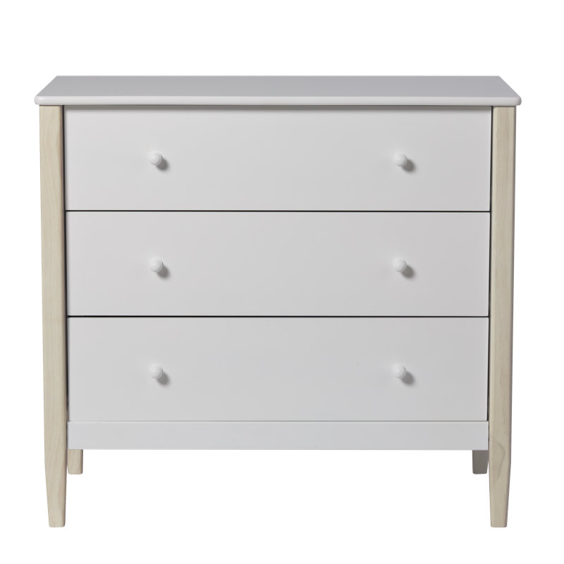 Commode 3 tiroirs Little Seeds Clover, White / Whitewash Natural