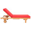 Chaise longue simple inclinable en eucalyptus avec coussins 78,70 po Jivera-344942716-352758287