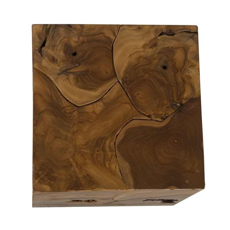 Teak Slice End Table