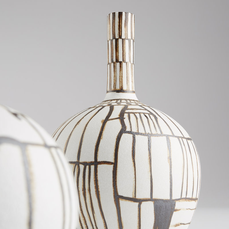 Glass Table Vase, 8.75" H x 6" W x 6" D