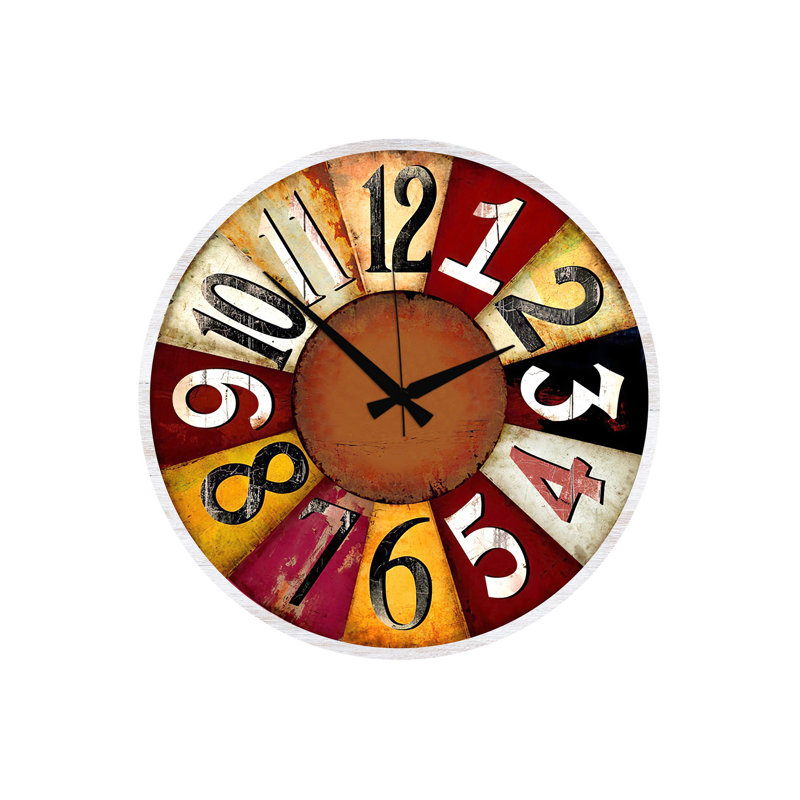 Horloge 19,7 po x 19,7 po Elegant 100% panneau de fibres à densité moyenne, épaisseur: 0,2 pouce | Parfait pour la décoration de la maison ou du bureau, le design élégant ajoute une touche moderne à n'importe quelle pièce